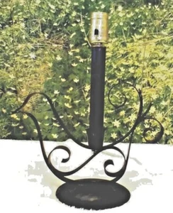 Vintage Black Bird Raven Crow Metal Lamp BOHO MCM Decor working  - Picture 1 of 8