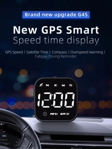 Car HUD Digital GPS Speedometer Head Up Display MPH Overspeed Alarm Universal - Picture 1 of 19