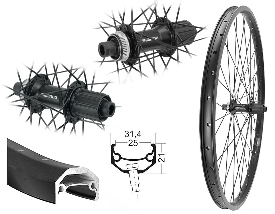 28" Hinterrad Hohlkammer Disc 180kg Shimano Centerlock Boost Steckachse 12x148mm - Bild 1 von 1