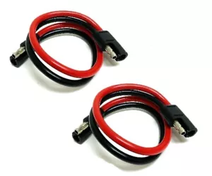 2 Pcs 12" 10 GA Gauge 2 Pin Quick Disconnect Polarized Wire Harness Audiopipe - Picture 1 of 6