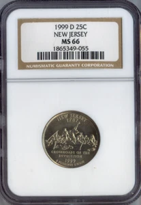 1999-D New Jersey State Quarter NGC MS66 Business - Picture 1 of 2