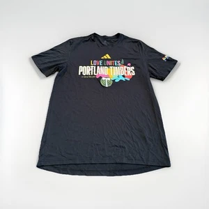 ADIDAS Aeroready Mens Black Love Unites Portland Timbers Paloma Shirt Size M - Picture 1 of 10