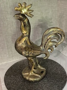 Vintage Sascha Brastoff Golden Rooster Figurine MCM Ceramic Art - Picture 1 of 20