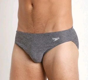 Speedo Costume da Bagno Uomo Slip PowerFlex Eco Heather Grigio Taglia 34 - Foto 1 di 6