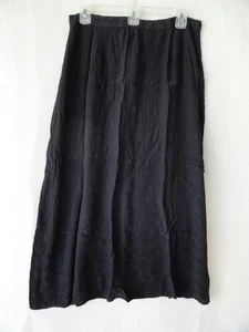 Vintage 90s Black Maxi Pencil Skirt Gothic Grunge Floral Boho Women's Size 14 - Picture 1 of 9
