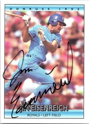 Jim Eisenreich Signed 1992 Donruss Kansas City Royals #297 Autographed - Image 1 of 2