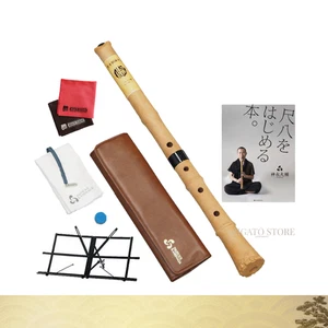 Juego/soporte japonés Shakuhachi para principiantes, libro - flauta japonesa Daisuke Kaminaga - Imagen 1 de 7