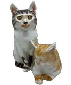 Rare Meissen Two Cats Porcelain Figurine Otto Pilz Art Nouveau Style - Picture 1 of 10