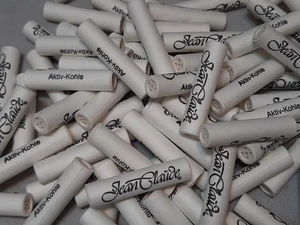 40 Stück  "JEAN CLAUDE" Pfeifen Filter /  Aktiv Kohle Filter - 9 mm - lose - NEU - Bild 1 von 1