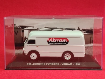 FURGONCINO PUBBLICITARIO 1:43 DIE CAST OM LEONCINO 1954 VIBRAM GOMMA VINTAGE IXO - Immagine 1 di 4