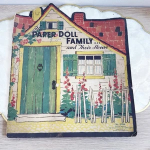 Vintage 30er Jahre Papierpuppe Familie & Haus Buch Sammlerstück Americana - Bild 1 von 18