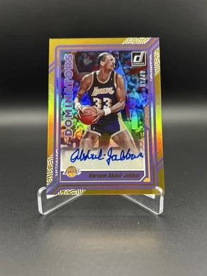2023-24 Panini Donruss Карим Абдул-Джаббар Gold Dominators с автографом No2/10 Lakers - Изображение 1 из 2
