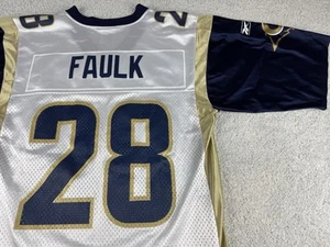 Vintage Marshall Faulk Football Trikot St Louis Rams NFL Erwachsene M ~ Reebok Mesh weiß - Bild 1 von 13