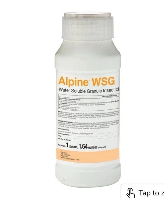 Insecticida gránulo soluble en agua Alpine WSG 500 g tarro control de cucarachas pulgas chinches Foto 1 de 1