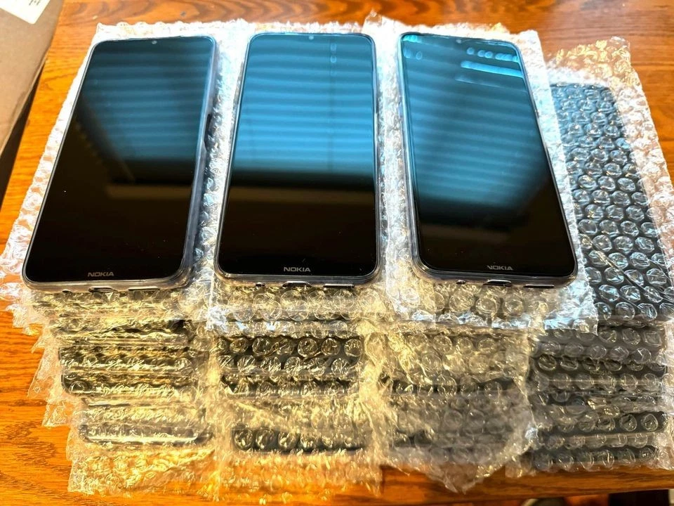 LOTE DE 3 Nokia G20 128GB 4GB RAM Doble SIM 48MP GSM Desbloqueado de fábrica con FUNDAS Foto 1 de 4