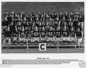 1968 CHICAGO BEARS 8X10 TEAM PHOTO CONCANNON SAYERS PICCOLO BUTKUS BUFFONE - Picture 1 of 1