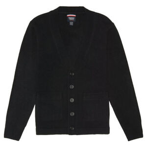 Kids Black Sweater X9000-BLK V-Neck Cardigan French Toast Uniform Sizes XS to XL