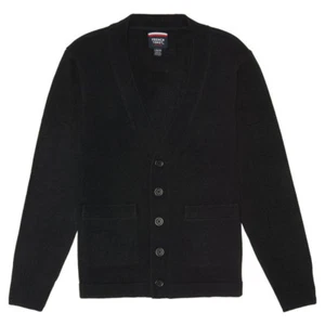 Kids Black Sweater X9000-BLK V-Neck Cardigan French Toast Uniform Sizes XS to XL - Picture 1 of 2