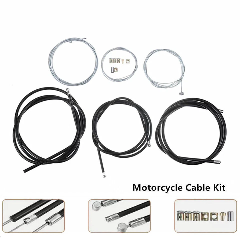 Modified Motorcycle Motorbikes Cable Set Clutch Cable+Brake Cable+Throttle Cable — 第 1/4 张图片