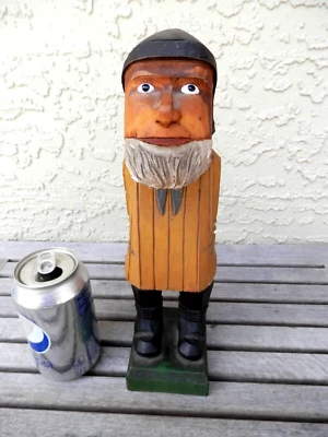 Hand Carved Old Salt Sailor 11" Nut Cracker Free S/H  - Image 1 of 3