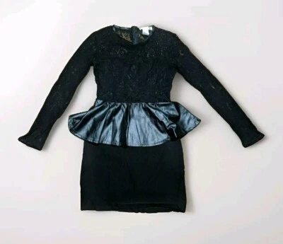 Agaci Mini Dress Womens Medium Black Lace Punk Grunge Goth Edgy Rocker - Image 1 of 4