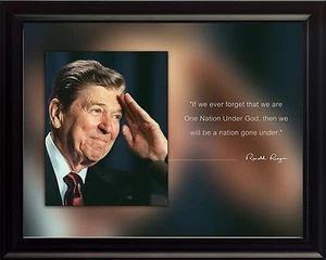 Ronald Reagan Photo Picture, Poster or Framed Famous Quote "If We Ever Forget.." - Picture 1 of 16