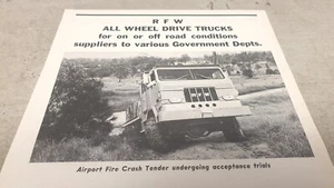 1976 RFW TRUCK Australian Sales Advert  - Picture 1 of 2