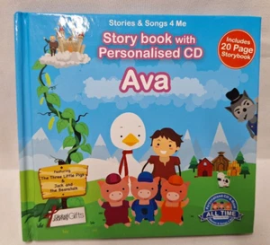 Children Kids Story Book Personalised CD Name Ava Bedtime Nursery Rhymes - Picture 1 of 14