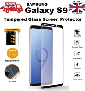 Protector de pantalla de vidrio templado REAL a prueba de roturas redondeadas 3D para Samsung S9 - Imagen 1 de 12