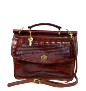 Vintage Jack Georges Vintage Mahogany Leather Crossbody Messenger Shoulder Bag - Picture 1 of 10