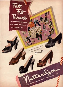 Naturalizer Shoes "Fall Fit Parade" Style Beautiful Prices Vintage Print Ad 1947 - Picture 1 of 4