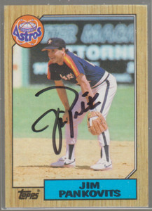 Autographed 1987 Topps Jim Pankovits - Astros