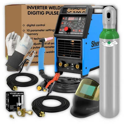 Sherman DIGIWIG PULSE AC/DC Schweißgerät IGBT 200amp 230V TIG E-Hand - set nr.3 - Bild 1 von 4
