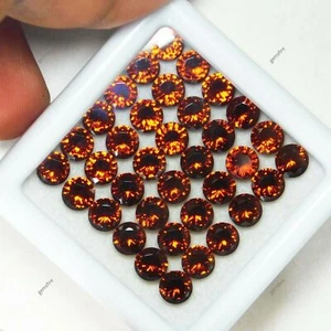 Lot Of 10 Pcs SAPPHIRE Orange Round Cut Natural 5x5 mm Loose Gemstone CERTIFIED - Picture 1 of 16
