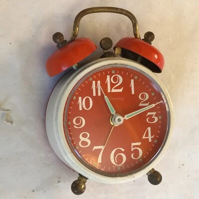 7) Federwerk Wecker Glockenwecker Metall Fa. Blessing West Germany Kult *** - Bild 1 von 4