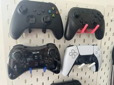 Universal Gaming Controller Hooks Xbox PS5 PS4 Switch Controllers Ikea Skadis - Image 1 of 4