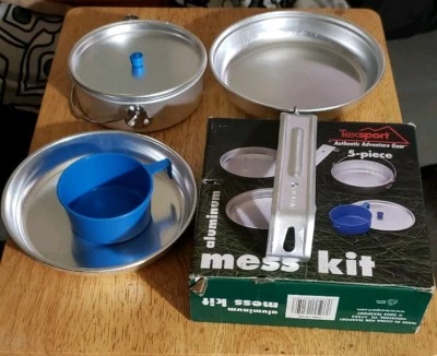 Kits de desorden Boyscouts nuevos en caja nunca abiertos Texsport kit de desorden de aluminio de 5 piezas Foto 1 de 4