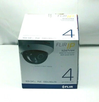 Lorex by FLIR N347VW4 4MP POE Outdoor Vandal-Resistant Network Dome Camera - Image 1 of 4