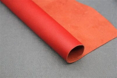 1 pieza pieles de cuero artesanales de vaca hágalo usted mismo material cuero de vaca grueso artesanía de cuero rojo Foto 1 de 4