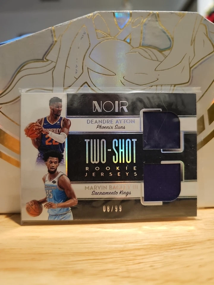 2018-19 PANINI NOIR DEANDRE AYTON MARVIN BAGLEY TWO SHOT ROOKIE JERSEYS 08/99 - Image 1 of 2