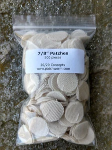 Strapazierfähige Pflaster (500 Stück, 7/8" rund) für PatchWurm Reinigungsset und andere - Bild 1 von 1