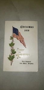 vintage WWI 1919 CHRISTMAS CARD MENU MEDICAL CORPS, Fort Myers Virginia - Picture 1 of 7