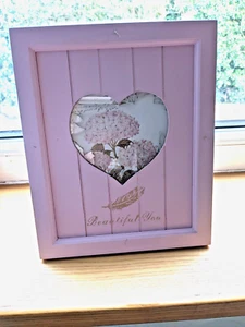 NEW FREE STANDING FARMHOUSE STYLE PINK  PHOTO FRAME 7.5"X 9" 'BEAUTIFUL YOU - Picture 1 of 2