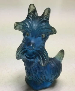 Blue Lucite or Heavy Plastic Scottie Terrier Dog Mid Century Style FREE SHIP - Picture 1 of 11