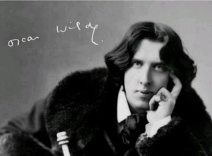 OSCAR WILDE WRITER RARE FRAMED SIGNED photo print 6 x 4 CHARITY LISTING - Picture 1 of 2