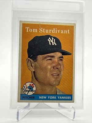 1958 Topps Tom Sturdivant Baseball Card #127 EX-MT Quality FREE SHIPPING - Image 1 of 3