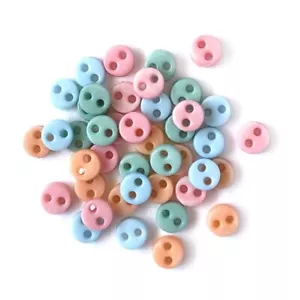 Micro Mini Pastels -1806- Buttons Galore Tiny Embellishments- Craft Sewing Scrap - Picture 1 of 2