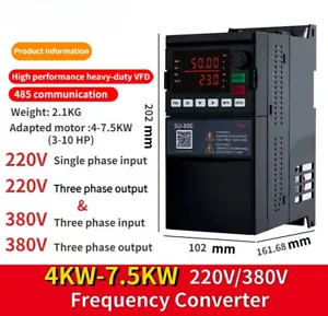 4KW/5.5KW/7.5 KW 220V/380V Frequency Converter 3 Phase Output Speed Controller - Bild 1 von 31
