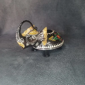 Small Hand-Painted Metal Elephant Tea Light Holder | Home Decor Accent, Tabletop - Picture 1 of 7