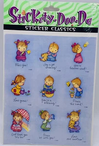 Pegatina religiosa Gibson Stickety Doo Da 1997 vintage clásica 2 hojas nueva - Imagen 1 de 3